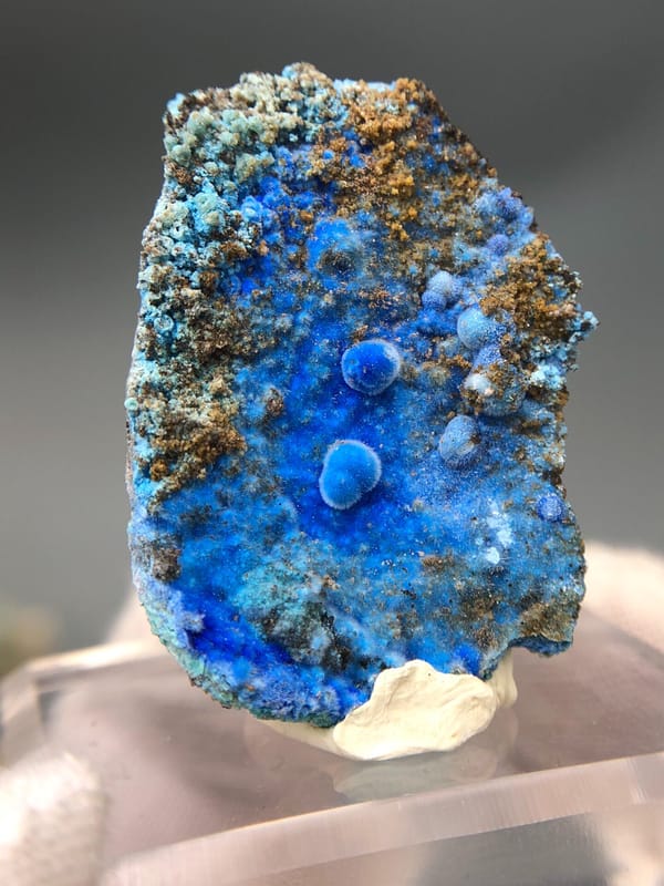Cyanotrichite from Guizhou, China, individual mineral specimen view 2