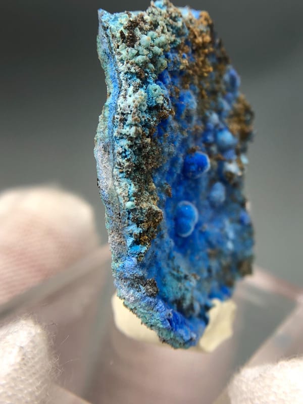 Cyanotrichite from Guizhou, China, individual mineral specimen view 7