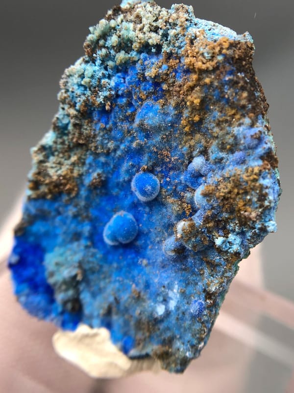 Cyanotrichite from Guizhou, China, individual mineral specimen view 8