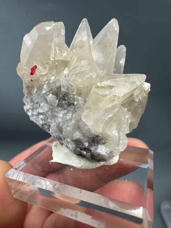 Realgar from Shimen, Hunan, China, individual mineral specimen view 1