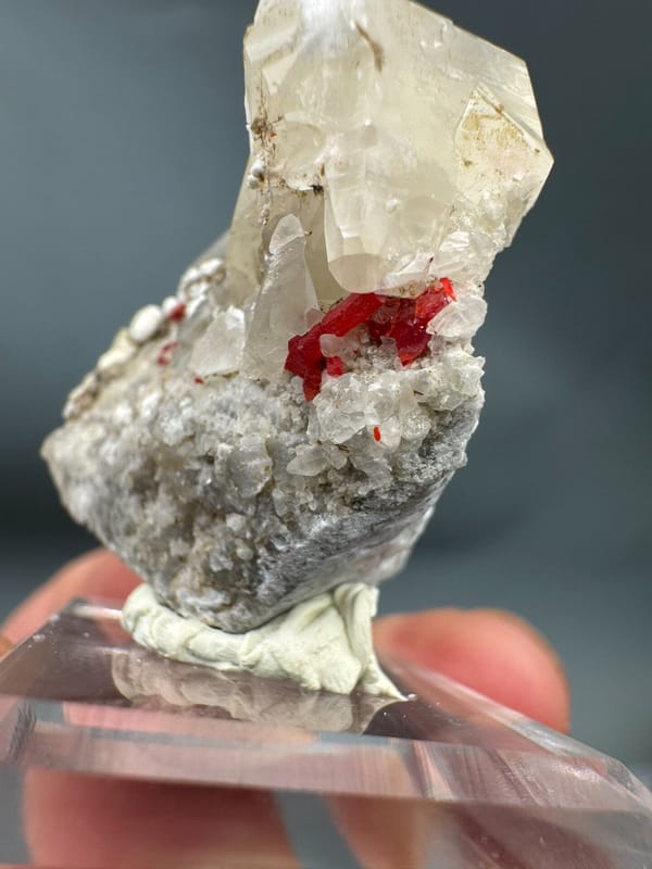 Realgar from Shimen, Hunan, China, individual mineral specimen view 7