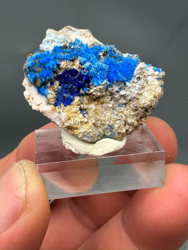Cyanotrichite from Guizhou, China, individual mineral specimen view 1