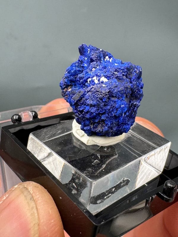 Azurite from Anhui, China, individual mineral specimen view 2
