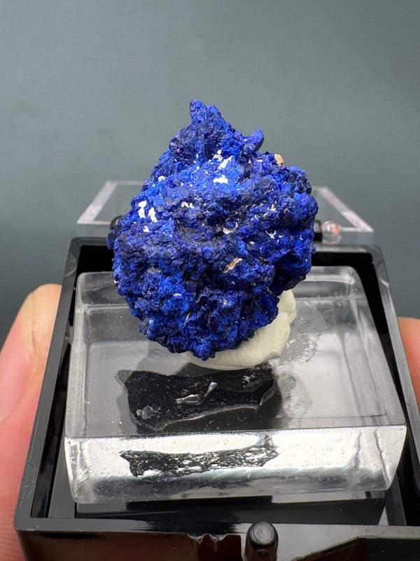 Azurite from Anhui, China, individual mineral specimen view 3