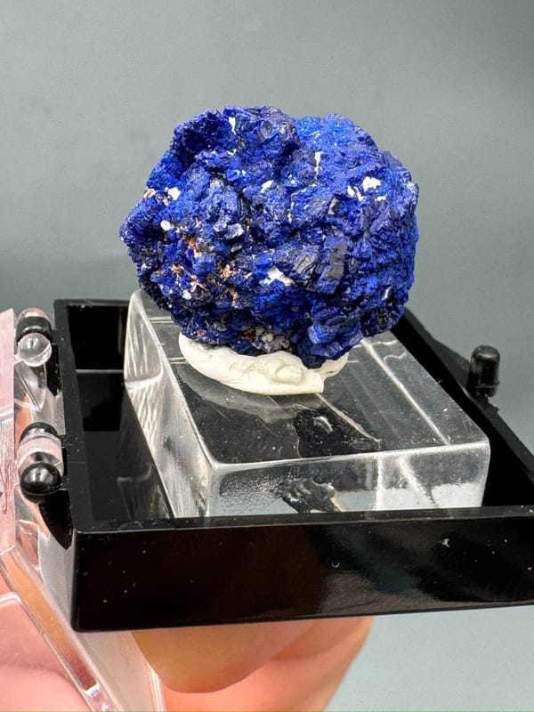 Azurite from Anhui, China, individual mineral specimen view 7