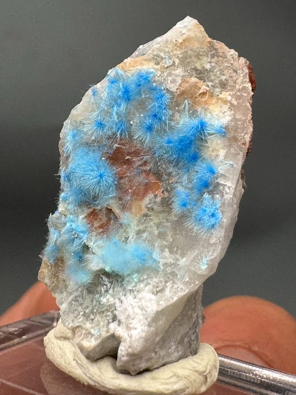 Cyanotrichite from Guizhou, China, individual mineral specimen view 3