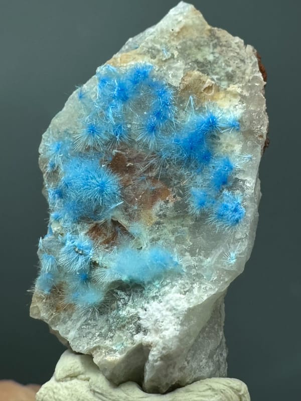 Cyanotrichite from Guizhou, China, individual mineral specimen view 4