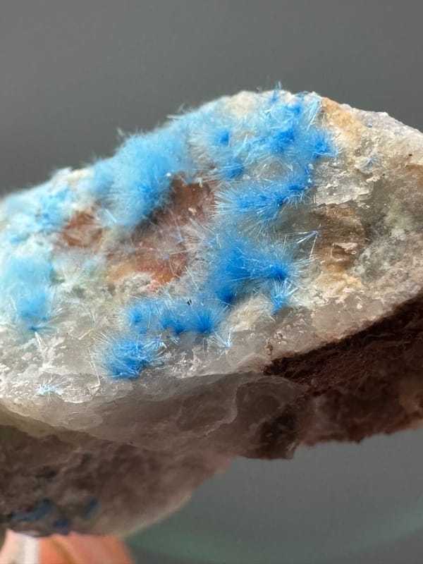 Cyanotrichite from Guizhou, China, individual mineral specimen view 5