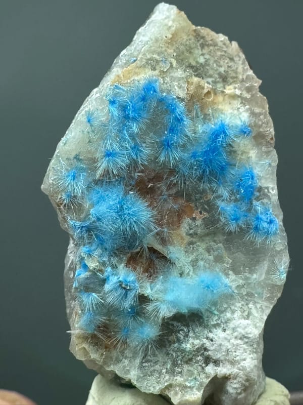 Cyanotrichite from Guizhou, China, individual mineral specimen view 6