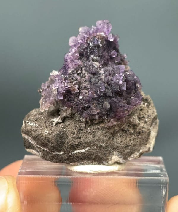 Yttrofluorite from Guizhou, China, individual mineral specimen view 1