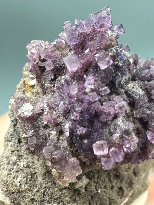 Yttrofluorite from Guizhou, China, individual mineral specimen view 2