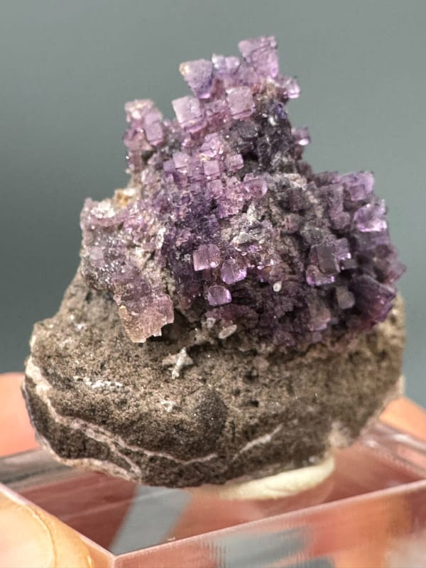 Yttrofluorite from Guizhou, China, individual mineral specimen view 3