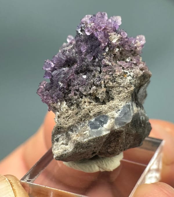 Yttrofluorite from Guizhou, China, individual mineral specimen view 4