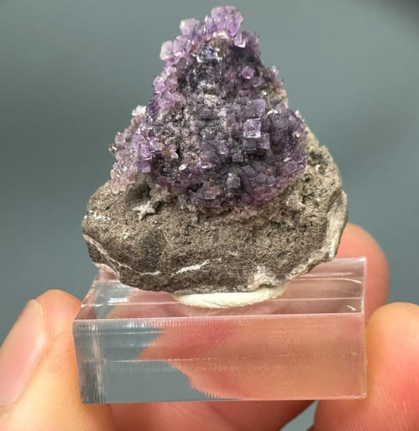 Yttrofluorite from Guizhou, China, individual mineral specimen view 6