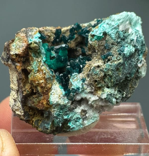 Veszelyite from Yunnan, China, individual mineral specimen view 1