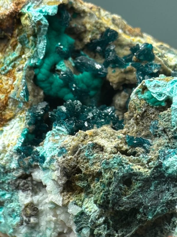 Veszelyite from Yunnan, China, individual mineral specimen view 5