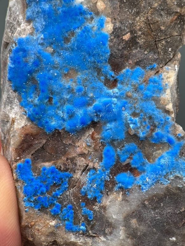 Cyanotrichite from Guizhou, China, individual mineral specimen view 3