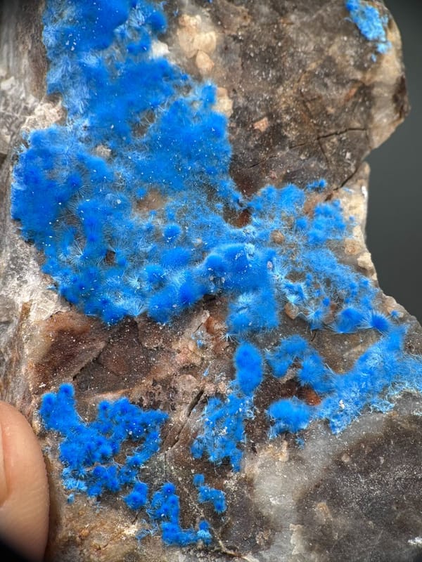 Cyanotrichite from Guizhou, China, individual mineral specimen view 5