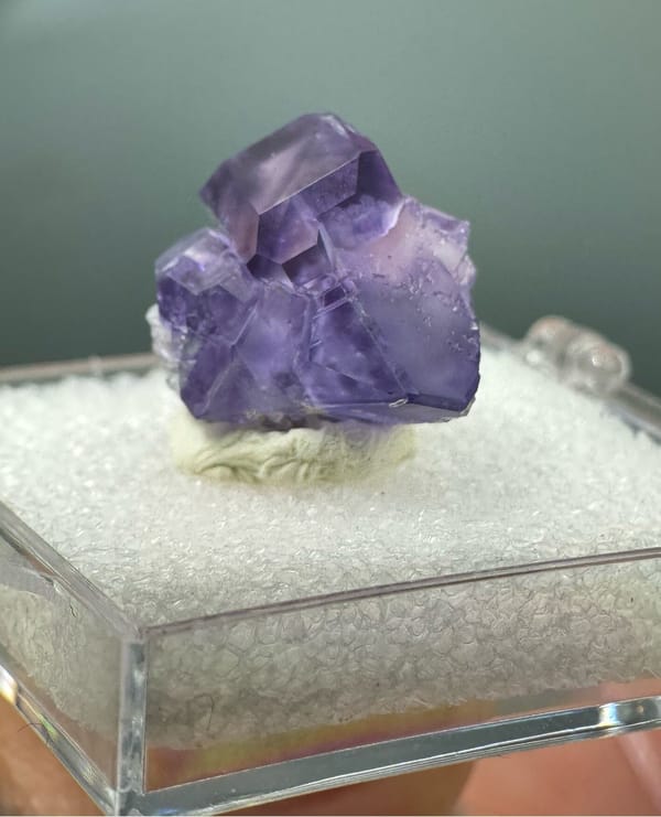 Fluorite from Fujian, China, individual mineral specimen view 1