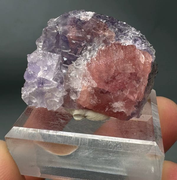 Rhodochrosite from Wuzhou, Guangxi, China, individual mineral specimen view 1