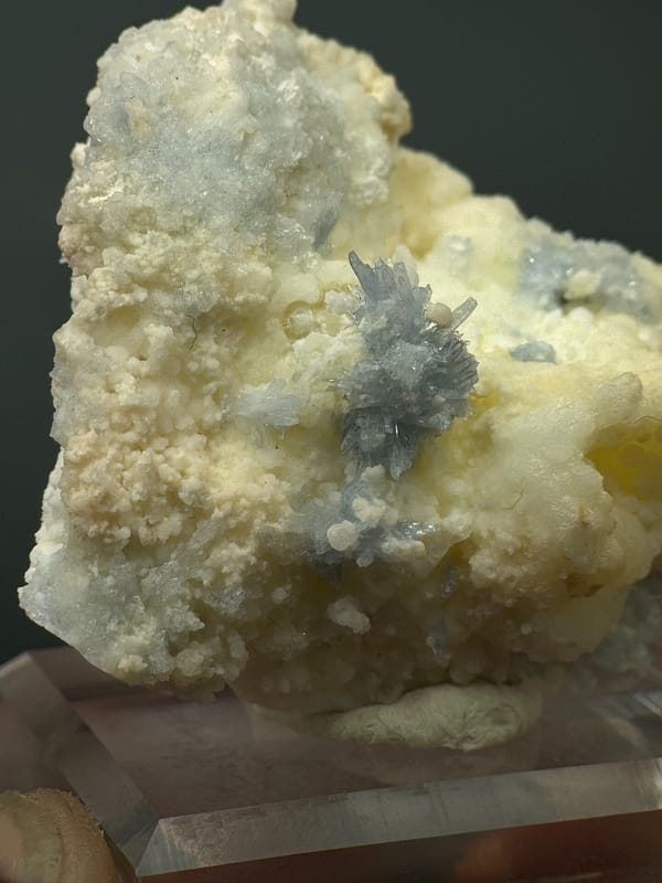 Celestine from Fujian, China, individual mineral specimen view 3