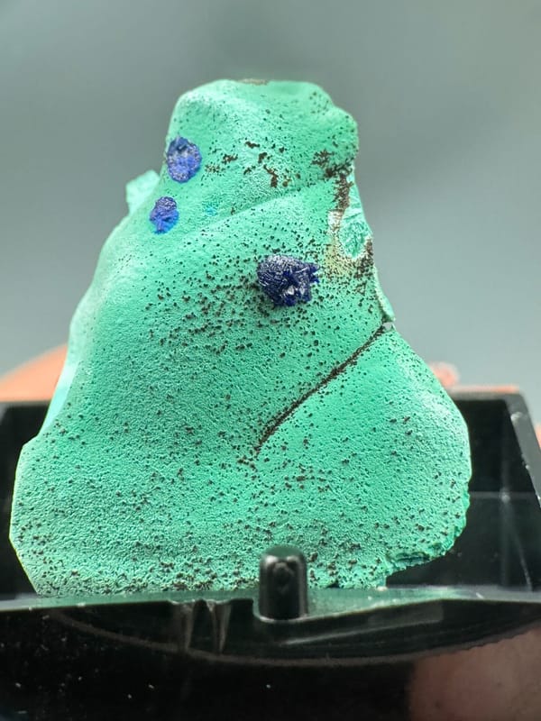 Azurite from Anhui, China, individual mineral specimen view 2