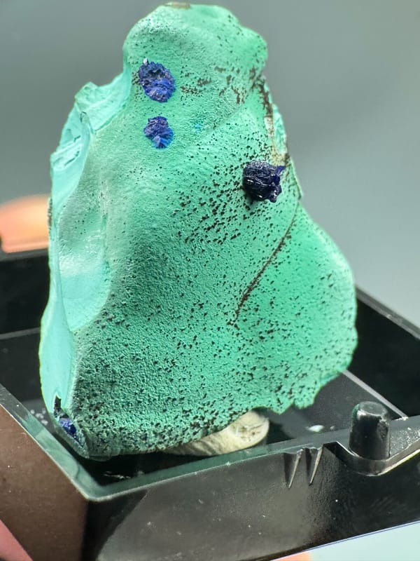 Azurite from Anhui, China, individual mineral specimen view 3