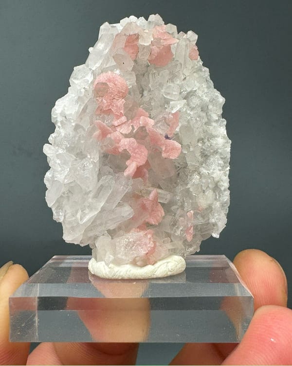 Rhodochrosite from Wuzhou, Guangxi, China, individual mineral specimen view 1