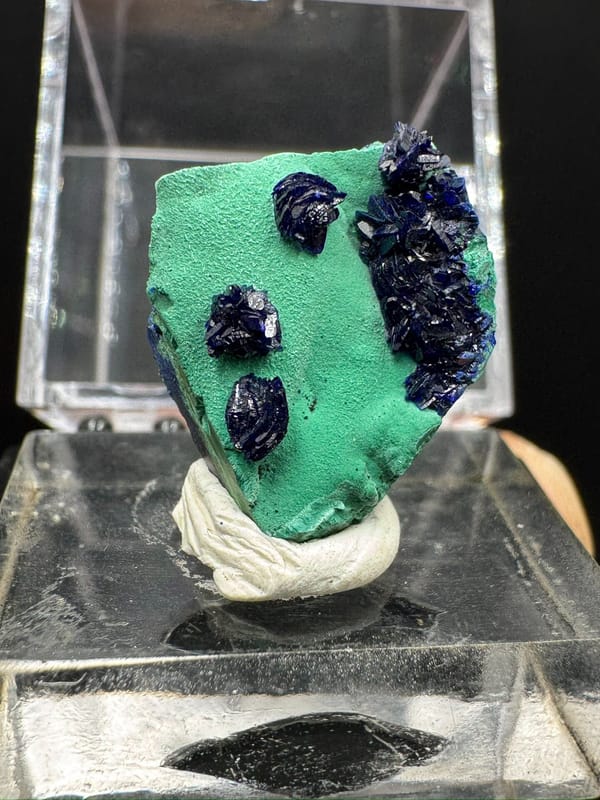Azurite from Anhui, China, individual mineral specimen view 1