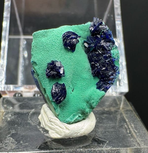 Azurite from Anhui, China, individual mineral specimen view 2
