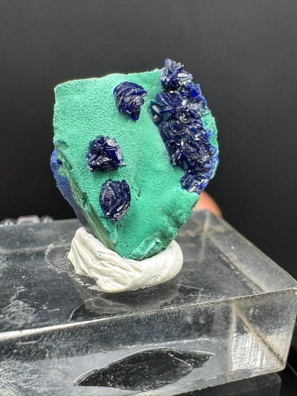 Azurite from Anhui, China, individual mineral specimen view 3