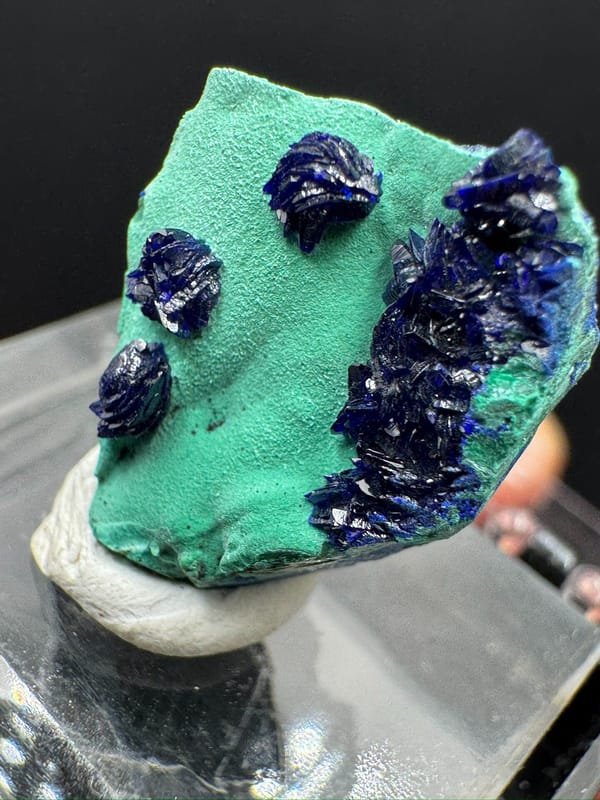 Azurite from Anhui, China, individual mineral specimen view 5