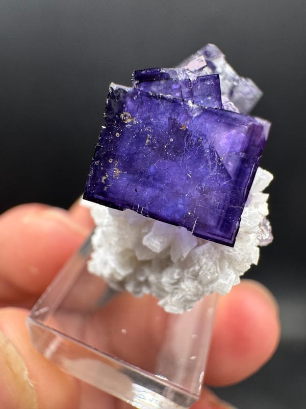 Fluorite from Xinjiang, China, individual mineral specimen view 3