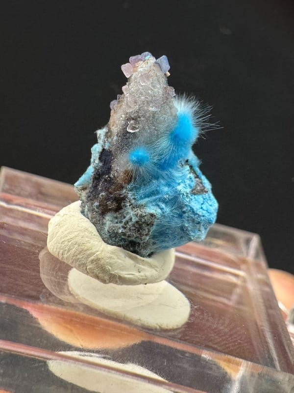 Cyanotrichite from Guizhou, China, individual mineral specimen view 3