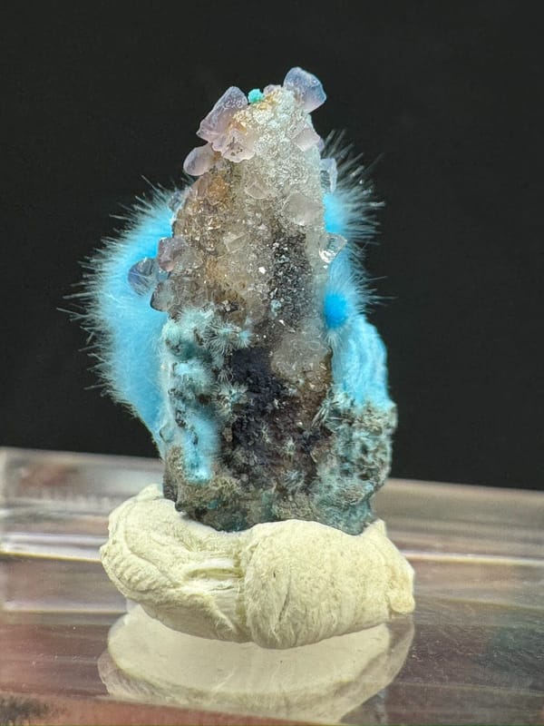 Cyanotrichite from Guizhou, China, individual mineral specimen view 6