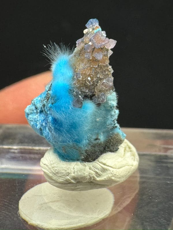 Cyanotrichite from Guizhou, China, individual mineral specimen view 7