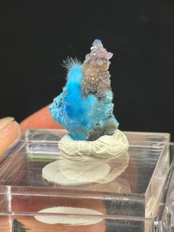 Cyanotrichite from Guizhou, China, individual mineral specimen view 8