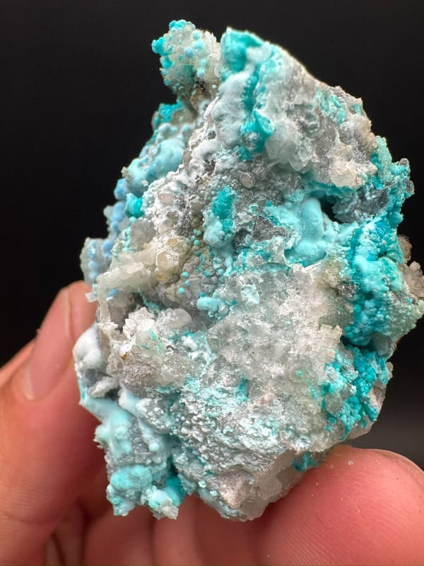 Cyanotrichite from Qinglong Co., Guizhou, China, individual mineral specimen view 7