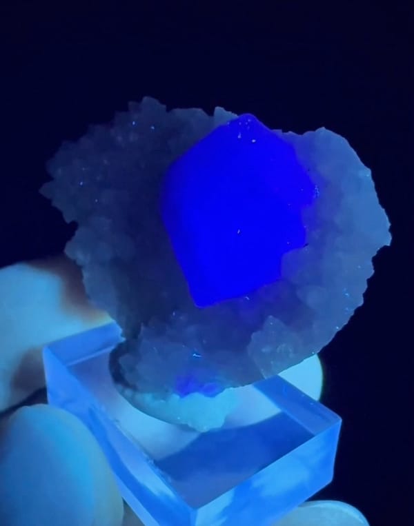 Fluorite from Fujian, China, individual mineral specimen view 2