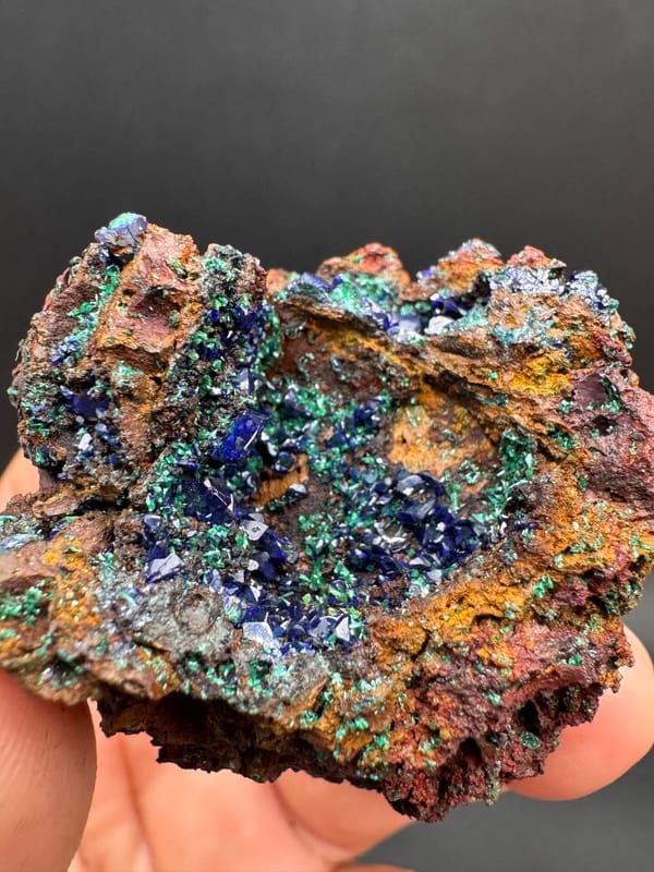Azurite from Anhui, China, individual mineral specimen view 4