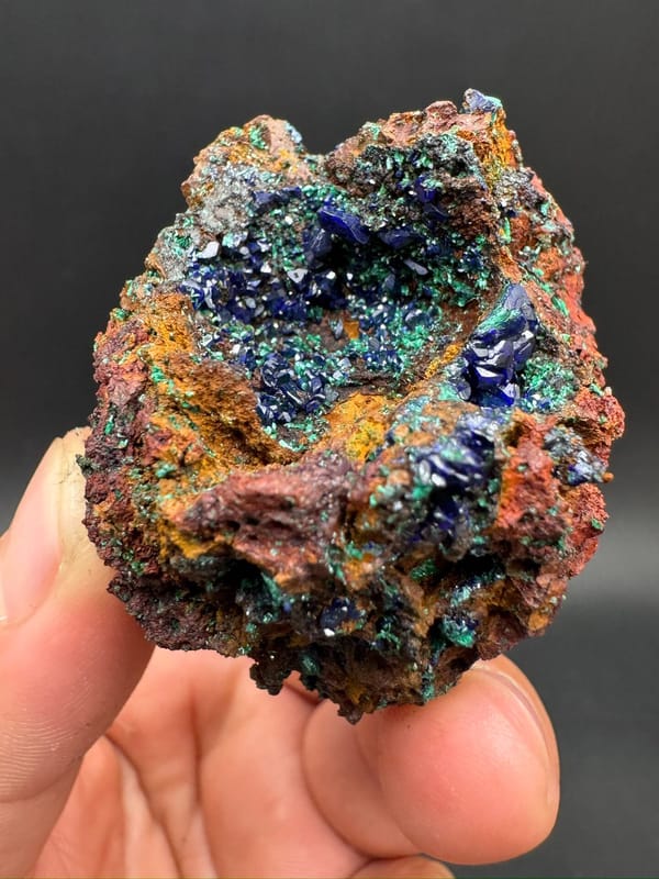 Azurite from Anhui, China, individual mineral specimen view 5
