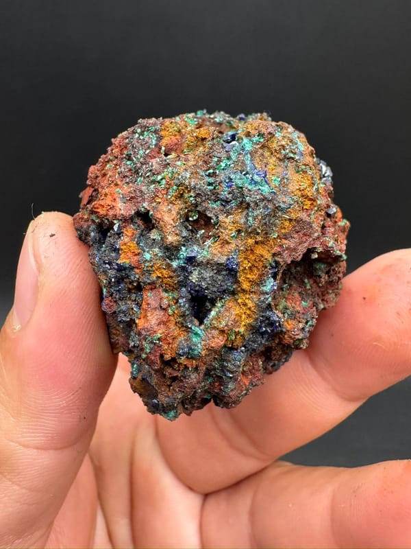 Azurite from Anhui, China, individual mineral specimen view 6