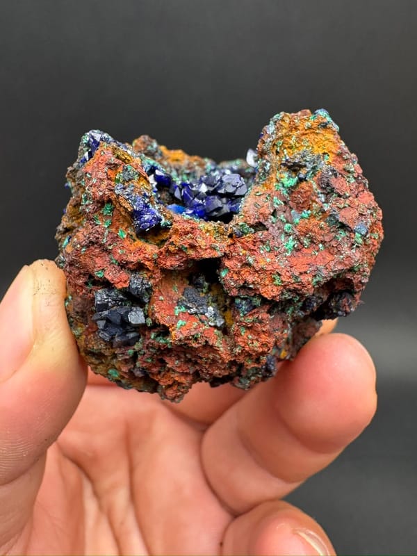 Azurite from Anhui, China, individual mineral specimen view 8