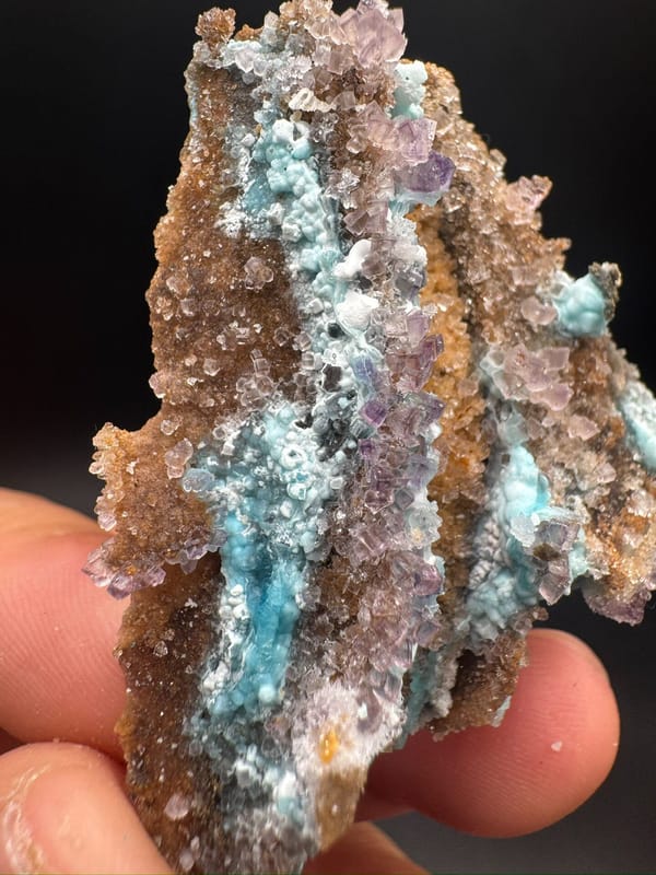 Yttrofluorite from Qinglong Co., Guizhou, China, individual mineral specimen view 3