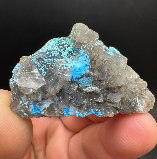 Cyanotrichite from Guizhou, China, individual mineral specimen view 1
