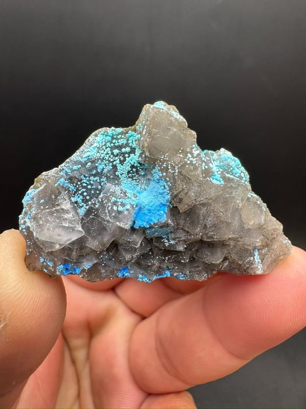 Cyanotrichite from Guizhou, China, individual mineral specimen view 2