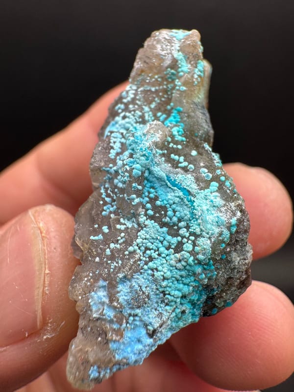 Cyanotrichite from Guizhou, China, individual mineral specimen view 5