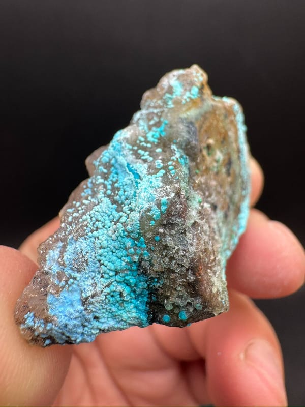 Cyanotrichite from Guizhou, China, individual mineral specimen view 7