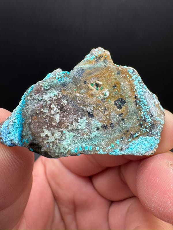 Cyanotrichite from Guizhou, China, individual mineral specimen view 8