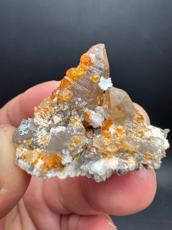 Spessartine from Zhangzhou, Fujian, China, individual mineral specimen view 1